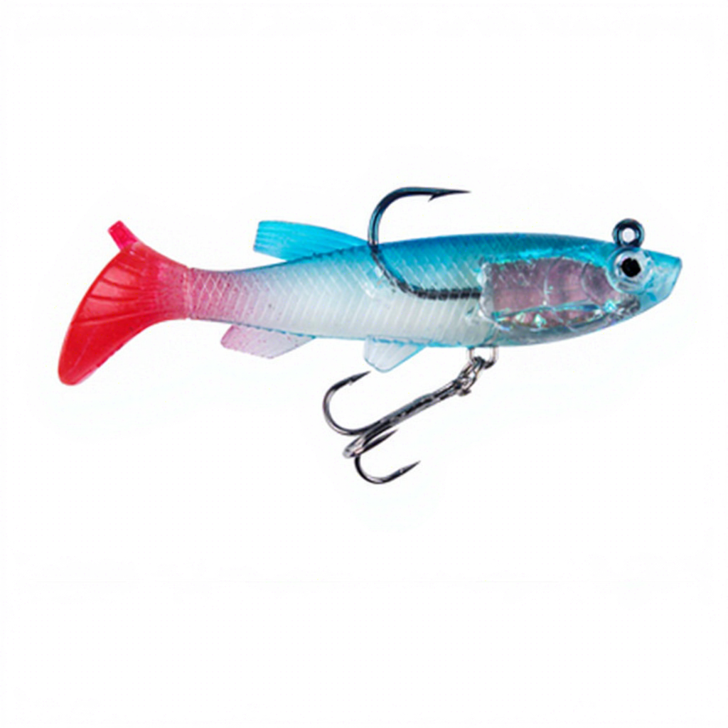 Corps bleu queue rouge 8cm/12g