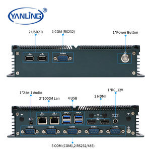 クアッドコアIntel N100産業用コンピュータ6 COMポート & M.2スロットFanless RS485組み込みPCオートメーション用在庫あり - Product Image 1