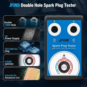<strong>Spark</strong> Plug <strong>Tester</strong> Double Hole Diagnostic Tool Car 12V <strong>Spark</strong> <strong>Tester</strong> 0-6000rpm Auto Engine Ignition Detector Tools - Product Image 4