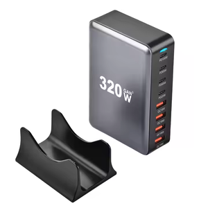320W USB C şarj tipi C PD 100W 65W GaN hızlı şarj 4 USB-C + 4 USB-A 8 port masaüstü şarj cihazı istasyonu için Tablet telefon dizüstü - Product Image 1