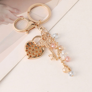 New Fashion Luxury Designer Keychain Heart-Shaped for Love <strong>Key</strong> with Diamond Jewel Car <strong>Key</strong> for Buckle for Female