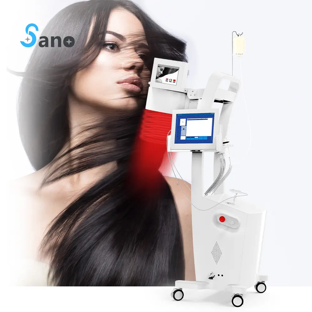 نظام SANO لنمو الشعر بالليزر 650 نانومتر ضوء معدات علاج تساقط الشعر بالليزر منخفضة المستوى