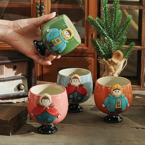 Customized Creative <strong>Egg</strong> Shape Hand-painted Animal Design 350ml Mug <strong>Cup</strong> Set <strong>Cute</strong> Ceramic Tea Coffee <strong>Cups</strong>