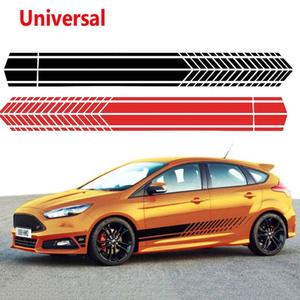 Evrensel spor yarış kamyon oto araba vücut yan kapı şerit grafik etiketler çıkartmaları