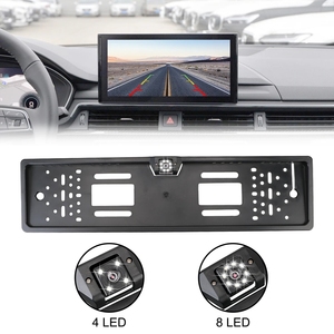 Cámara de marcha atrás de coche de 12V, accesorio Universal para coche, Sensor LED 4-8 de aparcamiento, marco de matrícula europeo, sistema de visión trasera Parktronic - Product Image 3