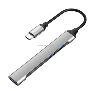通用Type-C至3 * usb-a + SD + TF 5合1多端口坞站集线器，用于扩展笔记本电脑和平板电脑的连接性 - Product Image 4