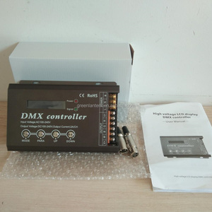 DMX300D-controlador de luz DMX Rj45, pantalla LCD de 4 canales, 110V, 220V, RGBW, lámpara de escenario, regulador de atenuación
