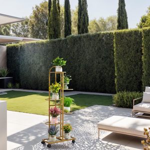 Sky-Touch 6-Tier kim loại trong nhà/ngoài trời nhà máy đứng 118cm hoa cao kệ với bánh xe di chuyển nguồn cung cấp vườn Rack hiển thị - Product Image 4