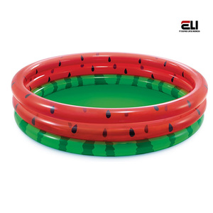 Nhỏ gọn 3-Ring Inflatable PVC hồ bơi cho trẻ em 148cm dia. X 36cm H thiết kế bền cho sân sau giật gân vui vẻ - Product Image 1