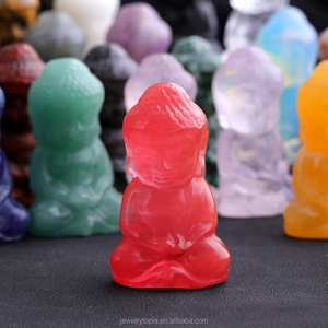 Oyma doğal yeşim mücevher küçük taş dinlenme buda heykeli Mini - Product Image 5