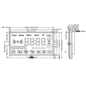 Benutzer definierter Instrumenten bildschirm Htn Fstn Va Lcd 7 Monochrom Segment Lcd Display Modul - Product Image 6