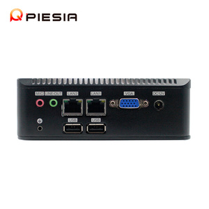 Piesia Fanless Mini Pc J1900 Win10 LinuxシンクライアントPc、2 * RS232デュアルLAN産業用デスクトップコンピューターケース - Product Image 4