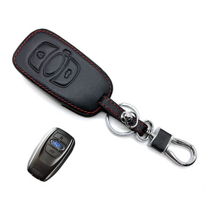 Deri araba anahtarı durum kapak kabuk için subaru Legacy impreza forester xv trezia BRZ wrx levorg outback 3 düğmeler anahtar - Product Image 3