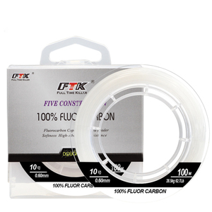 Lider ana hat balıkçılık konuları için yüksek mukavemetli 203LB 100% florokarbon hattı OEM <span class=keywords><strong>50</strong></span> 100 metre karbon olta