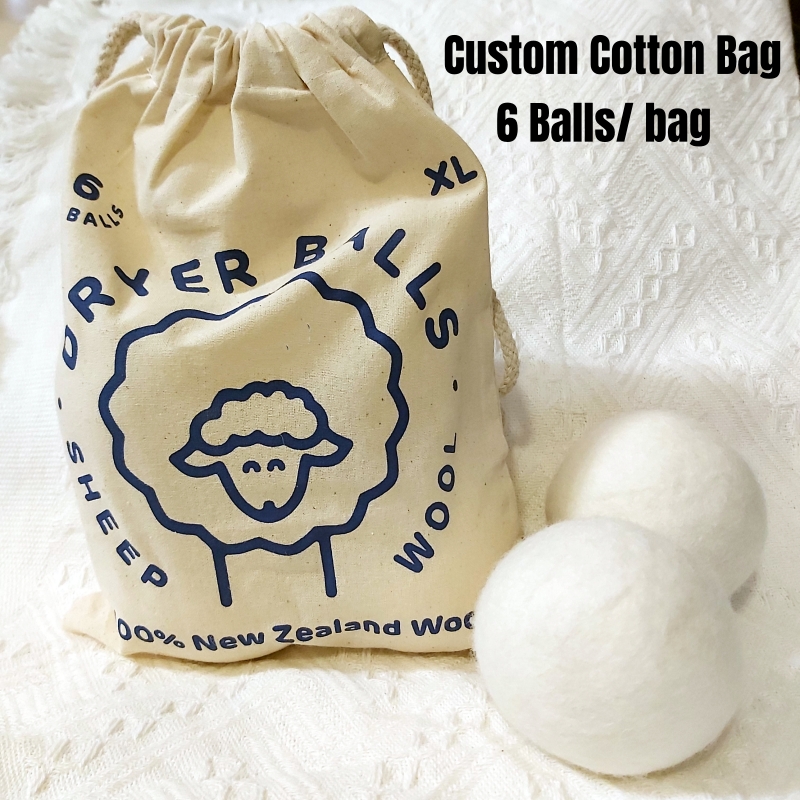 White ( custom 6 balls per cotton bag)