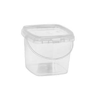 PP материал 0.3L 0.5L 1L 1.5L 2L 3L 5L прозрачное ведро Квадратный Контейнер для хранения материалов PP с крышкой и ручкой - Product Image 1