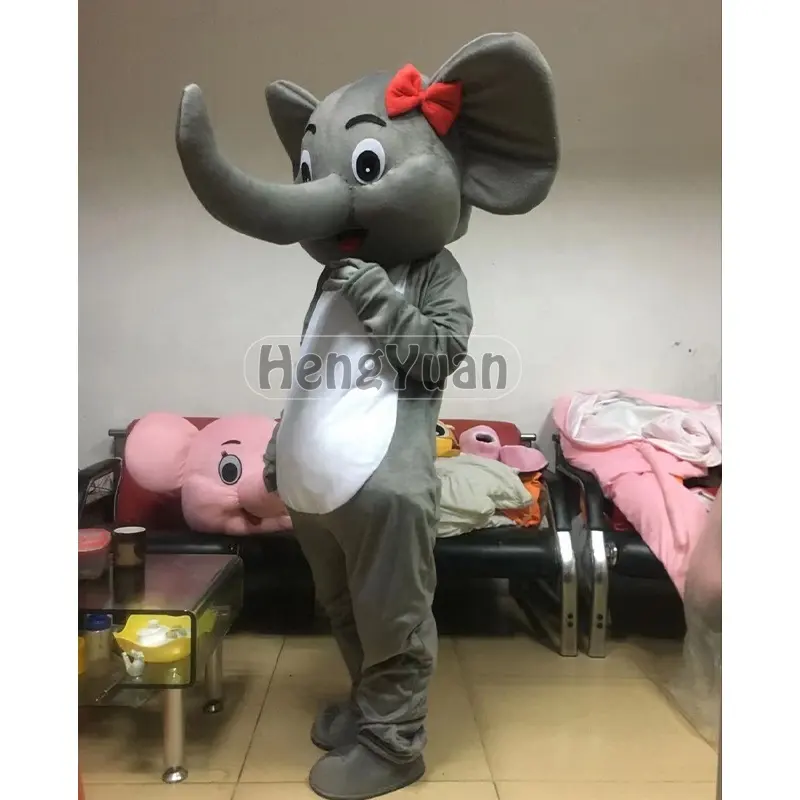 Hengyuan per adulti dimensione elefante mascotte Costume per adulti cartone animato Cosplay animale per la festa della parata di carnevale animale