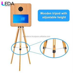 LEDA Wood Grain Third-mounted <strong>Photo</strong> Booth with Clear Image DSLR Compatible Selfie Stable Camera For Wedding Events - Product Image 3