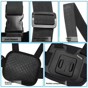 Suptig สายรัดหน้าอกปรับได้อย่างรวดเร็วสำหรับกล้องแอ็คชั่น INSTA360 DJI <span class=keywords><strong>Gopro</strong></span> สายรัดหน้าอกยางยืด - Product Image 2