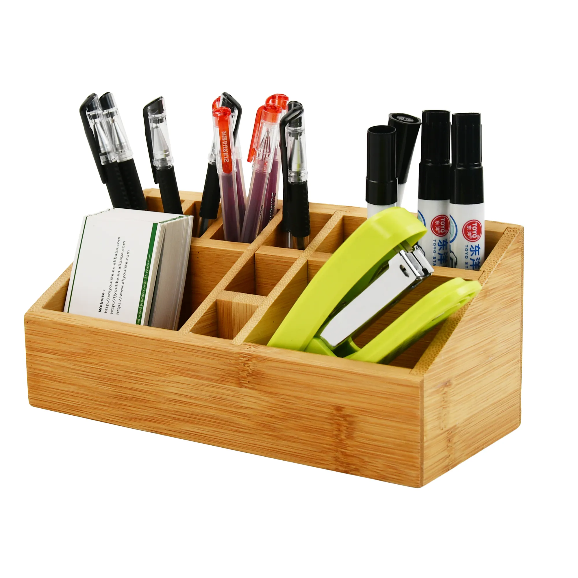 Big Capacity Multi Table Organizer Wood Desk Storage Box Pen Holder for Pencil Maker Home Office Art Supplies