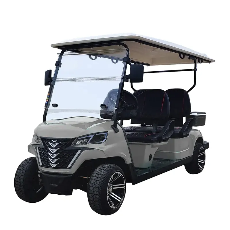 Voiturettes de golf électriques de 40 km/h 4 places bon marché de chariot de golf de nouveau modèle pour la station de vacances