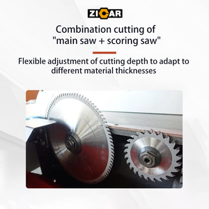 ZICAR otomatik Panel testere makinesi KDT NANXING SCM ağaç İşleme lamine levha kesme makinesi sürgülü masa testere - Product Image 2