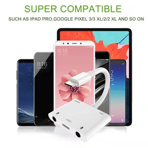 华为三星2021新品双3.5毫米C型USB C集线器辅助适配器支持手机用户通话充电
