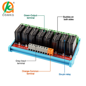 Oshangming 5A 2NO 2NC IO Board 8 Input 8 <strong>Relay</strong> <strong>Output</strong> Board 12V/24V <strong>Relay</strong> Module for PLC - Product Image 5