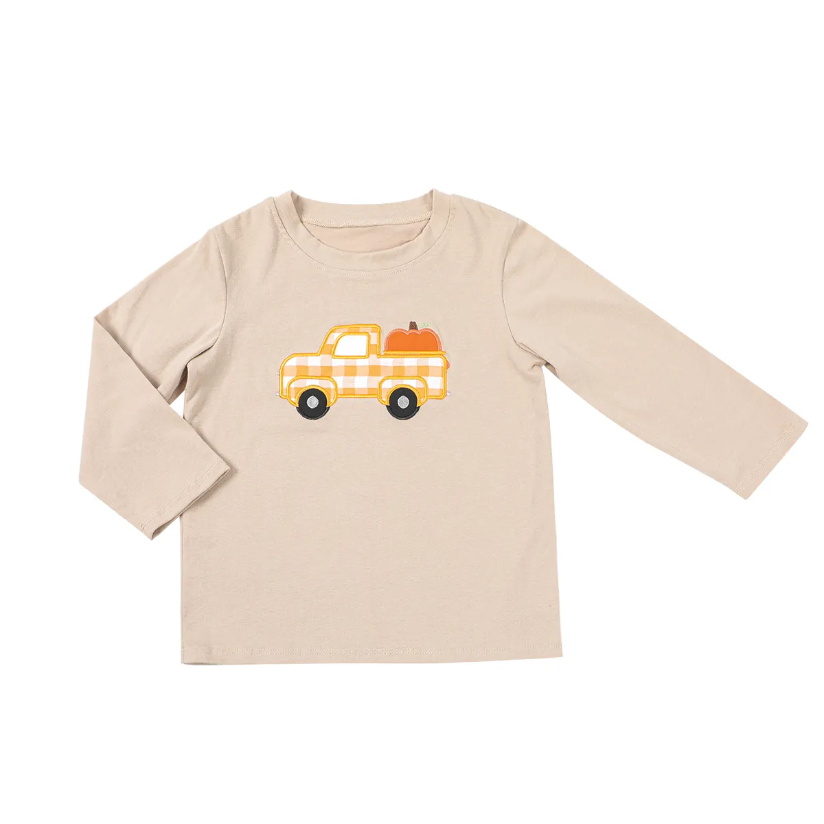 Puresun Casual pumpkin car applique print designer dresses new baby toddler boys clothing sets