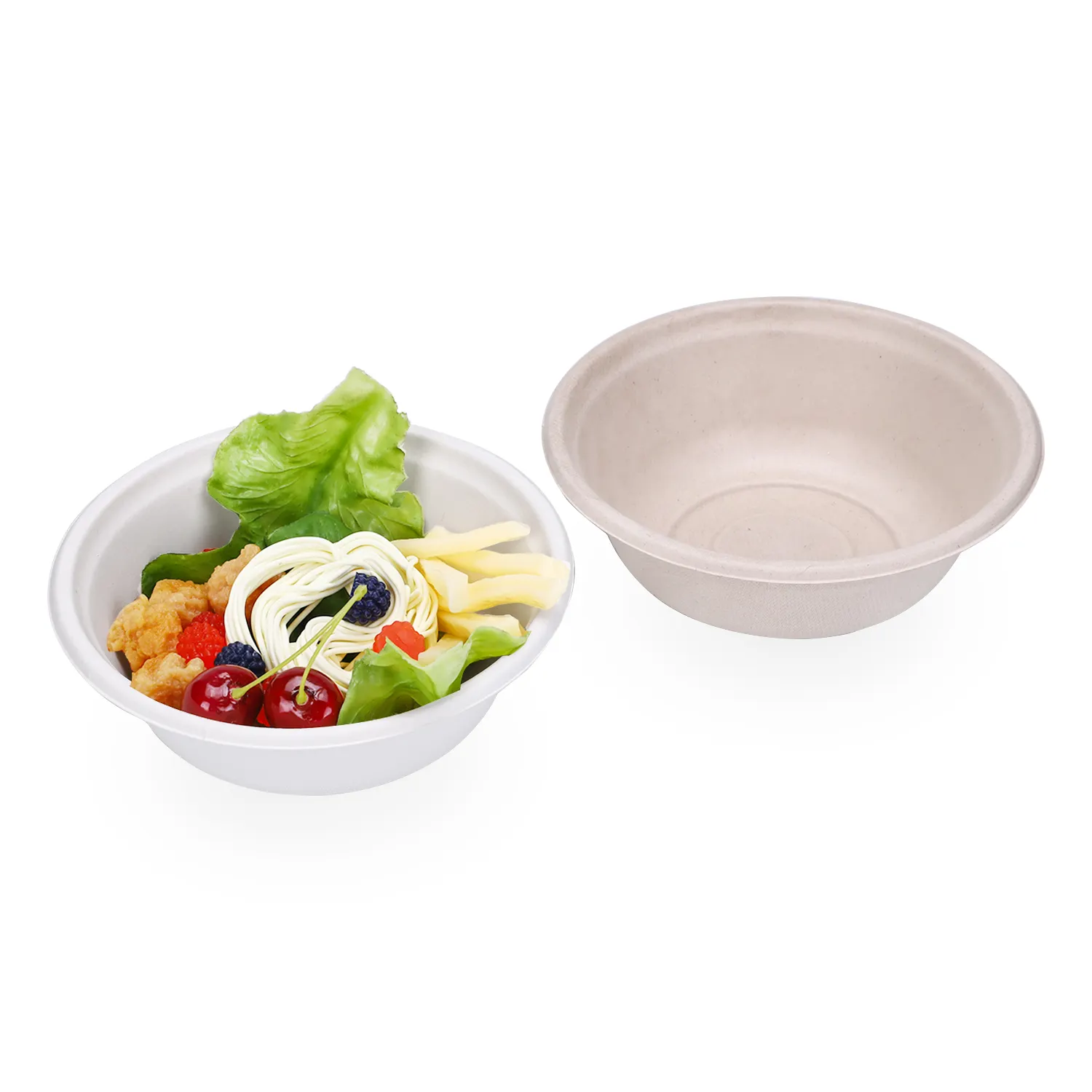 Biodegradable Takeaway Bowl Freezer Oven Microwave Safe Sugarcane Bagasse Soup Bowl With Lid