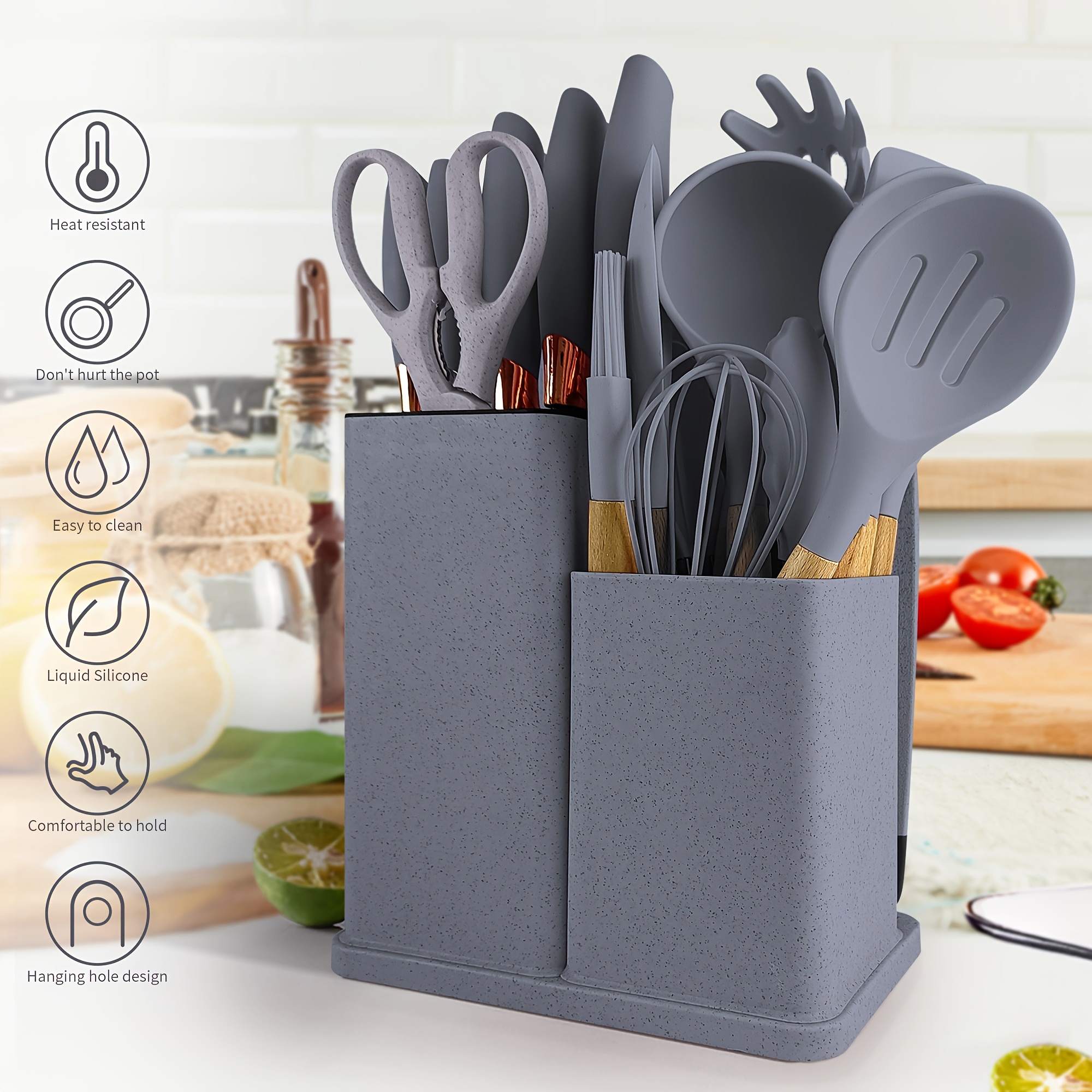 Juego gris de 19 piezas 1950g