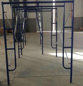 American <strong>Type</strong> Paint Walk Through Ladder/h and Door <strong>Frame</strong> <strong>Scaffolding</strong> in Yellow Blue - Product Image 2