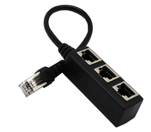 Adaptador RJ45 3 en 1 de alta calidad 1 a 3 macho a hembra puertos de red extensor extensión LAN Cable - Product Image 2