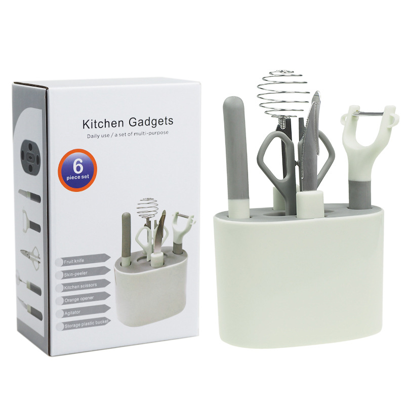 Ensemble 6 pièces blanc gris
