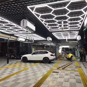 ชุดไฟ LED CRI ทรงหกเหลี่ยม80ชุดไฟสำหรับใช้ในสำนักงาน100lm/w ทันสมัยพร้อมกรอบ PC สำหรับใช้ในโรงรถที่ประหยัดพลังงาน - Product Image 4
