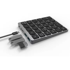 Teclado numérico inalámbrico de alta calidad de 28 teclas 2,4G BT para PC portátil
