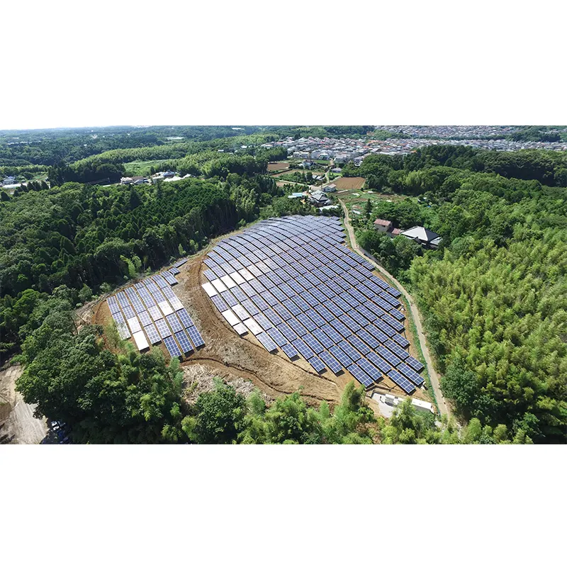 Pannello solare staffa di montaggio a terra di montaggio solare struttura con la terra viti mucchio fondazione