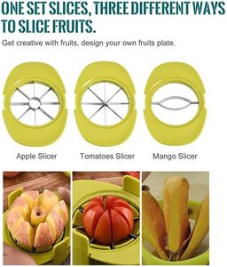 Çok fonksiyonlu manuel meyve ve sebze kesici 4 in 1 Mango kesici paslanmaz çelik mutfak için elma dilimleyici Dicer - Product Image 3