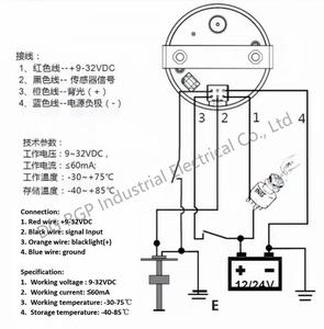 Industrial 0-190ohm 4-20mA Generador de salida Sensor de nivel de combustible Sensor de agua sucia Sensor de nivel de combustible para automóviles - Product Image 3