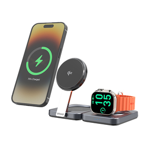 แท่นชาร์จไร้สายแบบ3 in 1 Qi2แม่เหล็กพับได้อุปกรณ์เทคสำหรับ Apple - Product Image 3