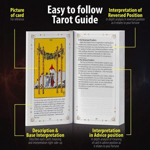Hot Sale Customized Printing 78 Original Tarot Cards Deck Fortune Telling Game <strong>Prophet</strong> Tarot Cards for Beginners with Guide Book - Product Image 2