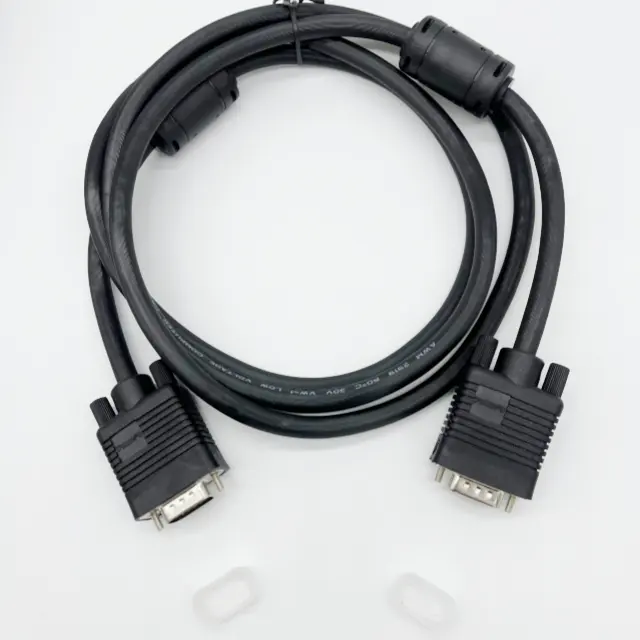 VGA computer monitor kabel HD15PIN rotierendes männliches kabel Video VGA kabel mit doppel magnet ring 3 + 6 D-SUB 15P