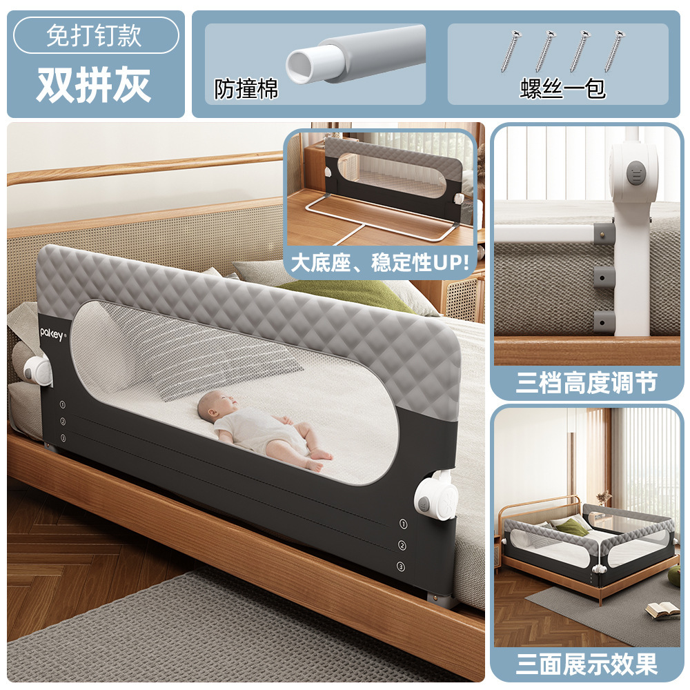 foldable-no obstruct bed use-twin size-gray-12m