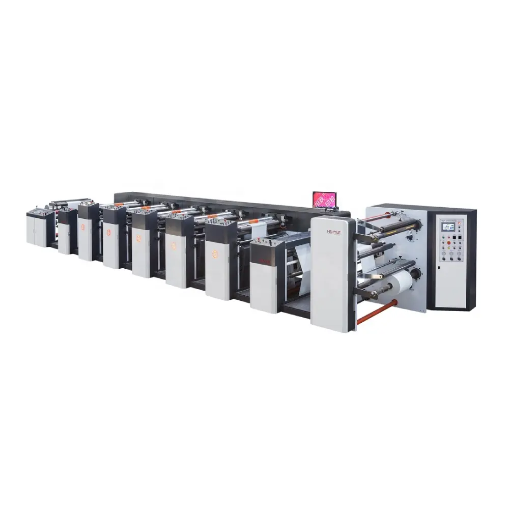 โปรโมชั่นต่างๆทนทานโดยใช้กระดาษหก6สีถุงพลาสติกพิมพ์8สี Flexo Printing Machine