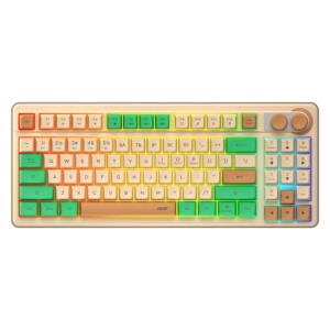 Gamer de alta calidad Rainbow Glow Logotipo personalizado Tres modos con función FN Teclado alemán para tableta - Product Image 3
