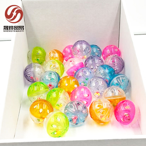 Chống Xước Pet Nhựa Âm Thanh Bóng Đồ Chơi Rỗng Đầy Màu Sắc Bóng Đồ Chơi Với Chuông Cho Mèo Giải Trí Tương Tác - Product Image 1