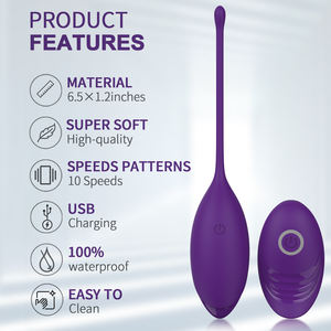 Ylove máy rung điều khiển từ xa có thể sạc lại USB 10 tốc độ cho nữ Đồ chơi tình dục trứng tình yêu silicon cấp thực phẩm <span class=keywords><strong>kegel</strong></span> tập thể dục âm đạo - Product Image 6