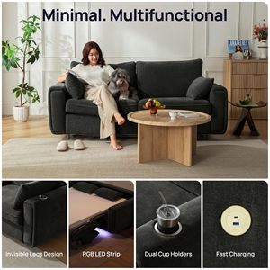 Dongguan Factory Ausziehbares Schlafs ofa Queen-Size-Schlafs ofa mit USB-Aufladung Memory Form Matratze Cabrio Loves eat Couch bett - Product Image 5