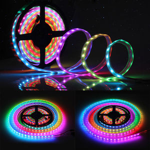 LED WS2812B สีดำ/ขาว PCB ม้าแข่ง LED Strip 10มม. 12มม. WS2812สมาร์ท RGB Led Strip Light74Leds - Product Image 6