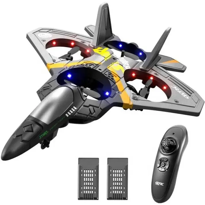 4DRC V17 Jet Fighter EPP schiuma RC aereo 2.4GHz telecomandato aereo 360 acrobazia luce remota RC aereo giocattolo